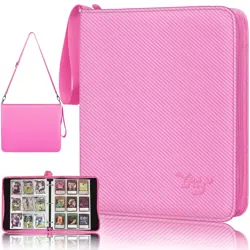 Card Binder 9 Pocket, 2024-2025 Trading Card Binder with Strap and Wristband,... - Image 1