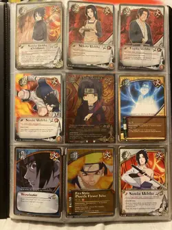Naruto CCG Sasuke Uchiha Trading Cards binder lot TCG - Image 1