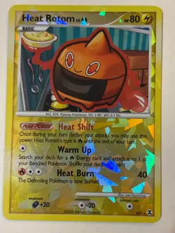 Heat Rotom RT3 Rising Rivals Ultra Rare Reverse Holo Cracked Ice Pokemon Card - Image 1