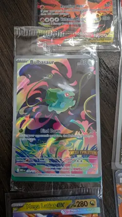 2025 Pokemon Mega Evolutions Card Lot. Illustration Rares, Bulbasaur Sealed Ect. - Image 4