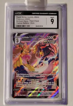Rapid Strike Urshifu VMAX TG21/TG30, CGC 9, Pokemon Holo Card - Image 1