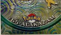 ALAKAZAM #65, Series 1 - 2000, Topps TV Animation Edition Chrome Pokemon Card - Image 2