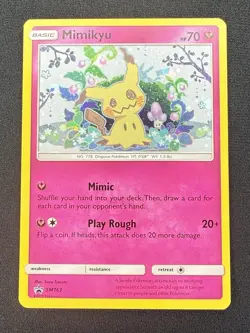 Mimikyu Sun & Moon Black Star Promo SM163 Holo Pokemon TCG Card - Image 1