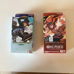Lot of 2 One Piece Card Game Special DON Sets Vol. 2 + 3 Ace Sabo Boxes TCG NEW - Image 1