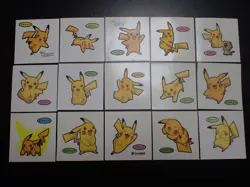 Pokemon Card Daiichi Bread Promo Sticker Pikachu x15 SET #4625 - Image 1