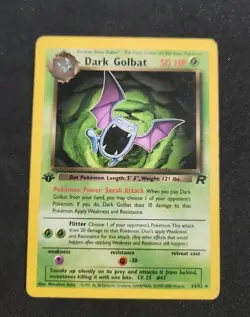 Dark Golbat 24/82- 1st Edition Team Rocket Vintage Pokemon Card - Image 1