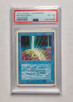 MTG Braingeyser 1993 Unlimited PSA 4 VG-EX Vintage Magic The Gathering Card RARE - Image 1