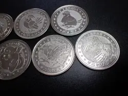 Pokemon Card Meiji Promo Battle Coin x7 Pidgeot Clefairy etc #5495 - Image 2