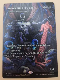 MTG Spider-Man - Venom, King in Black (Skithiryx, Blight Dragon) Borderless FOIL - Image 3