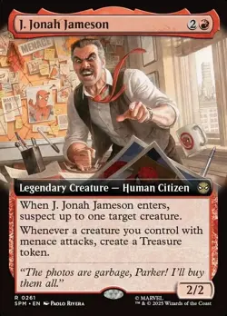 x1 J. Jonah Jameson - Extended Art R MTG Marvel's Spider-Man M/NM, English - Image 1