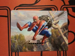 MTG Marvel Spider-Man Art Card, Spider-Man, Web-Slinger 4/54 Gold Signature - Image 1
