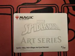 MTG Marvel Spider-Man Art Card, Spider-Man, Web-Slinger 4/54 Gold Signature - Image 2