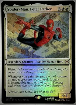 MTG Spider-Man, Peter Parker Foil #4 Mythic Rare - Image 1