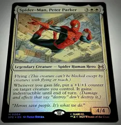 MTG Spider-Man, Peter Parker Foil #4 Mythic Rare - Image 2