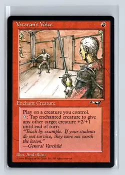 VETERAN'S VOICE - MTG Magic the Gathering Card - Alliances - Common - Image 1