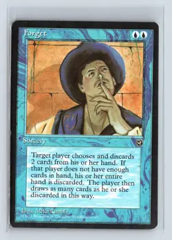 FORGET - MTG Magic the Gathering Card - Homelands - Rare - Image 1