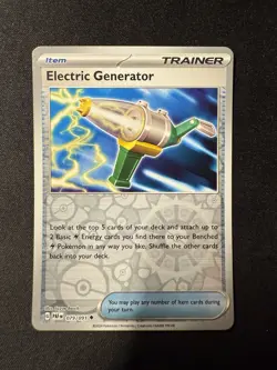 Electric Generator [Reverse Holo] 079/091 Reverse Holo Pokemon Paldean Fates PAF - Image 1