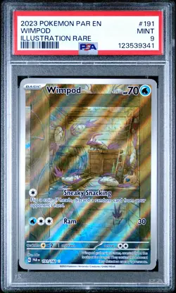 2023 POKEMON PAR EN-PARADOX RIFT ILLUSTRATION RARE #191 WIMPOD PSA 9 - Image 1