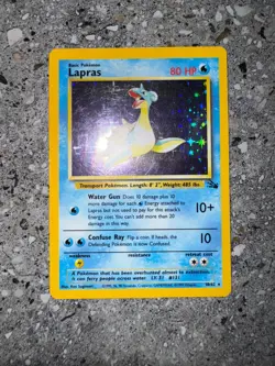 Pokemon TCG Cards Lapras 10/62 Fossil Holo Rare LP - Image 3