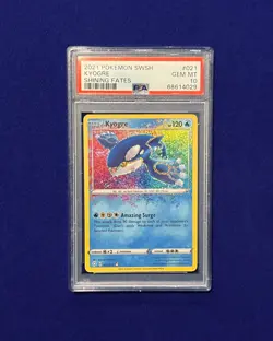 PSA 10 Kyogre #21 Amazing Rare SWSH Shining Fates 2021 Pokemon GEM MINT - Image 1