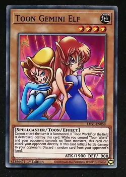Toon Gemini Elf - LDS1-EN059 - Common - 1st Edition - Yugioh - Image 1