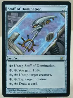 Staff of Domination Fifth Dawn 156/165 Rare MTG Magic The Gathering LP - Image 1