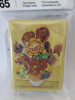 Pokemon Center x Van Gogh Museum 65 Card Sleeves Sunflora Inspired By Sunflowers - Image 1