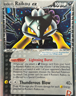 Rocket's Raikou ex 108/107 Pokemon Ex Deoxys -Holo -Secret Rare-NP/NM+ - Image 3