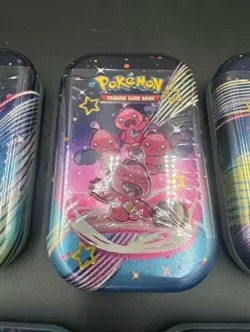 Pokemon TCG Scarlet & Violet Paldean Fate 5 Mini Tin Complete Art Set Sealed - Image 3