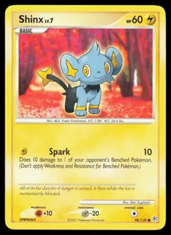Shinx 98/130 Common Pokemon Diamond and Pearl MP - Image 1