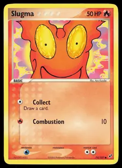 Slugma 74/107 Common Pokemon Deoxys MP - Image 1