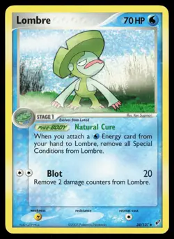 Lombre 34/107 Uncommon Pokemon Deoxys MP - Image 1