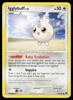Igglybuff 70/106 Common Pokemon Great Encounters MP - Image 1