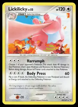 Lickilicky 33/127 Rare Pokemon Platinum MP - Image 1