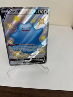 2021 Pokemon TCG Ditto V Full Art Shining Fates Shiny Vault SV118/SV122 - Image 4