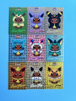 Pokemon Let's Go Eevee Database Peru Poncho Flannel Set Eeveelutions US Seller - Image 1