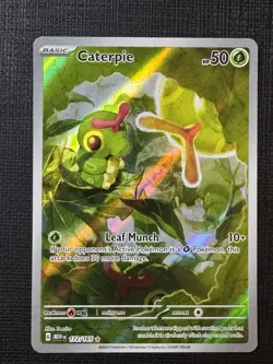 Pokemon TCG Caterpie 172/165 Illustration Rare Scarlet & Violet 151 English NM - Image 1