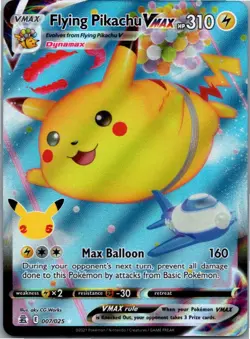 Pokemon Flying Pikachu VMAX Ultra Rare Celebrations 007/025 NM - Image 1
