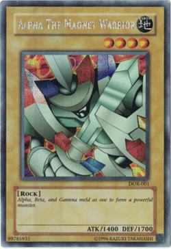 Yu-Gi-Oh! Alpha the Magnet Warrior (LP) Secret Rare DOR-001 - Image 1