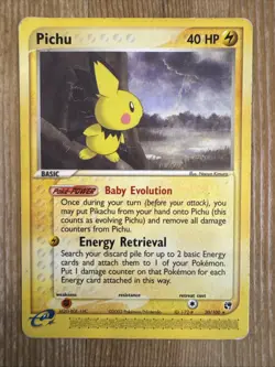 Pichu - 20/100 - Rare ex Sandstorm e-Series - Pokemon Card - DAMAGED #3 - Image 1