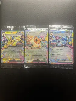 Sealed Pokemon TCG Eevee Jolteon Glaceon Stamped Prismatic Evolutions Cards - Image 1