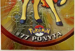 PONYTA #77, Series 1 - 2000, Topps TV Animation Edition Chrome Pokemon Card - Image 3