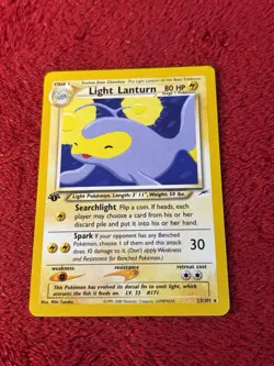 1st Edition Light Lanturn 23/105 Neo Destiny Regular Wotc Pokemon Card Lp + - Image 1