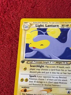 1st Edition Light Lanturn 23/105 Neo Destiny Regular Wotc Pokemon Card Lp + - Image 2
