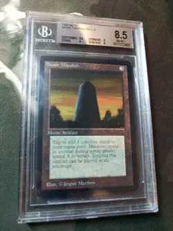 Magic The Gathering Basalt Monolith Beta BGS 8.5 MINT Uncommon 1993 MTG - Image 1