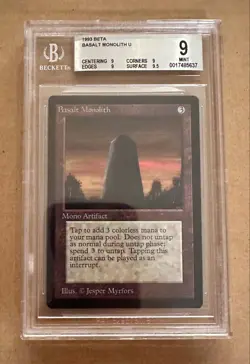 Basalt Monolith - BETA - MTG - BGS 9. MINT. Quad+ - Image 1