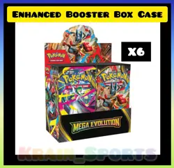 Sealed Case (6) Pokemon MEGA EVOLUTIONS *Enhanced* Booster Boxes English - Image 1