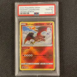 2023 Pokemon Sword & Shield Crown Zenith Radiant Charizard #020 PSA 10 Gem Mint - Image 1