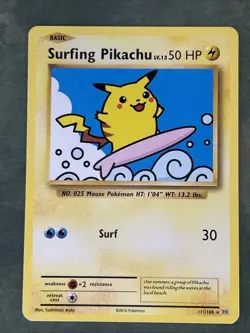 Surfing Pikachu 111/108 XY Evolutions Singles Regular Pokemon Rare Basic LP - Image 1