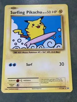Surfing Pikachu 111/108 XY Evolutions Singles Regular Pokemon Rare Basic LP - Image 2